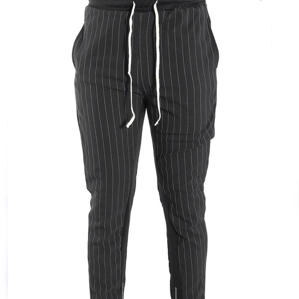 Zipper Track Pants III Black Stripe